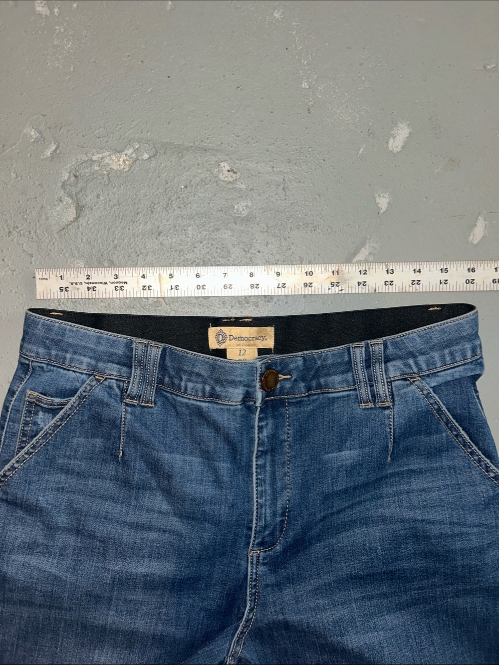 Democracy Wide Leg Jeans in Classic Blue - Picture 7 of 7